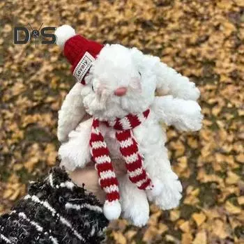 Брелок-подвеска в виде кролика, плюшевые игрушки, сумка, подвеска, милый брелок в виде кролика для ключей от машины, кавайные плюшевые подарки для любимых телесный