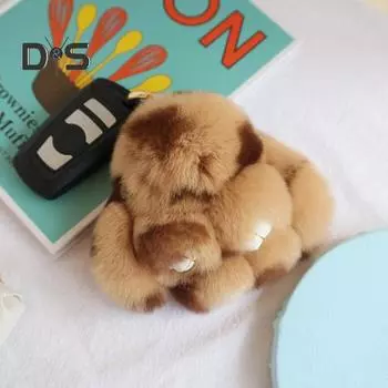 Брелок-подвеска в виде кролика, ручная работа, мягкий кролик, подвеска на сумку из искусственного меха, многофункциональный аксессуар для кошелька M