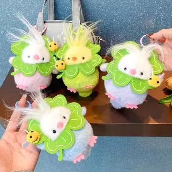 Брелок-подвеска в виде куклы в мультяшном стиле с длинными волосами и птицами, легкий брелок