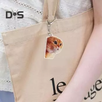 Брелок-подвеска в виде мультяшного кота 2D акриловый толстый ремень с застежкой-лобстером брелок для автомобиля сумка аксессуары подарок на рождественскую вечеринку A