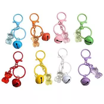 Брелок-подвеска в виде мультяшного медведя, милый брелок, креативный чехол для наушников, подвеска, рюкзак, украшения, аксессуары, подарки синий