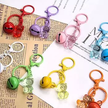 Брелок-подвеска в виде мультяшного медведя, милый брелок, креативный чехол для наушников, подвеска, модный рюкзак, украшения, аксессуары, подарки зелёный