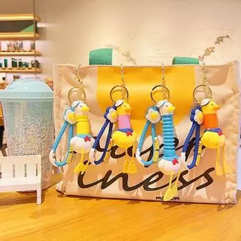 Брелок-подвеска в виде мультяшного животного, телескопический брелок в виде утки с ремешком, сумка-подвеска, рюкзак синий