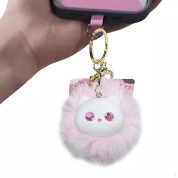 Брелок-подвеска в виде плюшевого кота, очаровательная портативная сумочка, брелок в виде котенка розовый