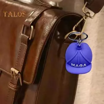 Брелок-подвеска в виде президентской шапки, изысканный брелок из силикона, держатель для ключей в машину, сумка, аксессуары жёлтый