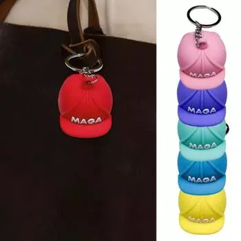 Брелок-подвеска в виде президентской шапки, изысканный брелок из силикона, держатель для ключей в машину, сумка, аксессуары жёлтый