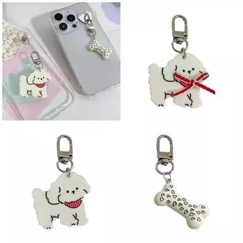 Брелок-подвеска в виде щенка/кости, модный брелок из смолы и сплава, аксессуар ручной работы для сумок и рюкзаков T1