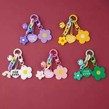 Брелок-подвеска в виде сердца конфетного цвета, креативные украшения для рюкзака, брелок-цветок, подарки на день рождения зелёный