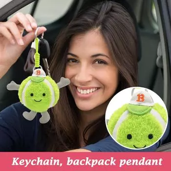 Брелок-подвеска в виде теннисной игрушки 12 см One Size зелёный