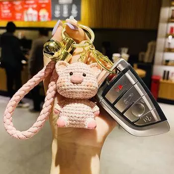 Брелок-подвеска в виде утки из смолы с изображением животных, симпатичная пара, сумка для автомобиля, бижутерия, небольшие подарки розовый