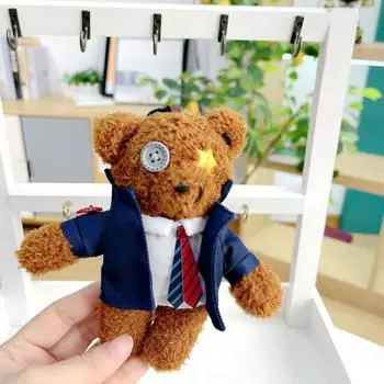 Брелок-подвеска Yousheng Brown Bear с плюшевой подвеской и шнурком, мягкий хлопковый брелок для ключей с чучелом животного для поделок, украшения рюкзака автомобиля Bear