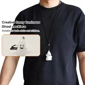 Брелок-призрак на Хэллоуин со светящимся брелоком-призраком, красочное ожерелье с подсветкой B