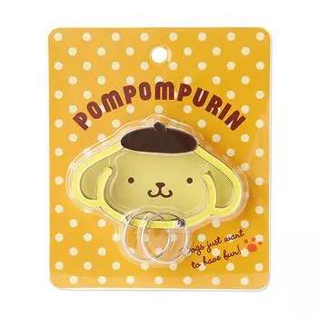Брелок-рамка в форме лица Sanrio Pom Pom Purin 190047, цепочка, желтый,