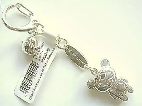 Брелок Rilakkuma литой брелок серебряный H3см [Ushikubo Kogeisha] RK-016 серебряный