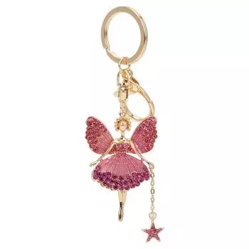 Брелок розовый сплав изысканный танцующая девушка форма брелок подарок автомобиль декоративные подвески
