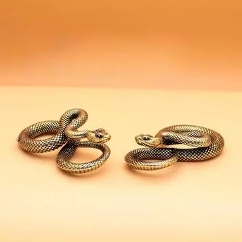 Брелок ручной работы из латуни и бронзы в виде змеи, винтажная мода, подвески на талию в виде животных, пряжка для ремня, брелоки в стиле панк-рок 1pc