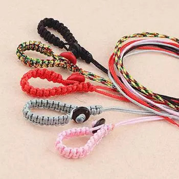 Брелок ручной работы: Веревка с плоским узлом и ромбовидным узлом и пряжкой Live Buckle