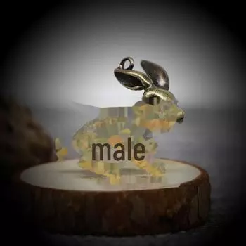 Брелок ручной работы в виде кролика из латуни и декоративная подвеска