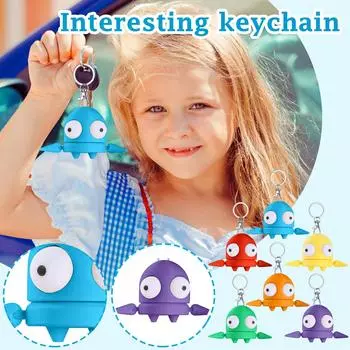 Брелок-рюкзак со смешным персонажем, Брелки со страшными персонажами, Забавные брелки, Грибы для вдохновения One Size синий