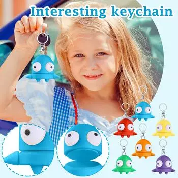 Брелок-рюкзак со смешным персонажем, Брелки со страшными персонажами, Забавные брелки, Грибы для вдохновения One Size синий