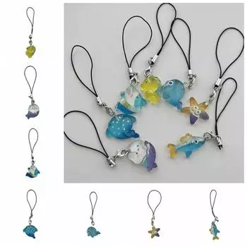 Брелок Рыбка Цепочка для телефона Шнурок Цепочка для мобильного телефона Модная веревка для подвешивания телефона Ювелирные изделия для телефона fish