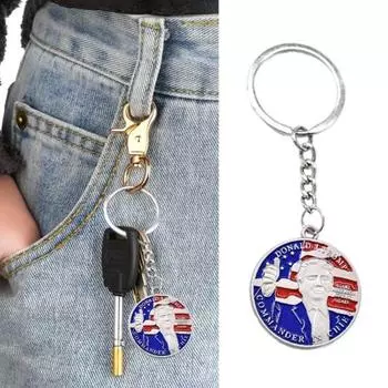 Брелок с американским флагом «Трамп», «Сохраните Америку снова великой», брелок для ключей 2024, брелок с флагом США, патриотическое украшение