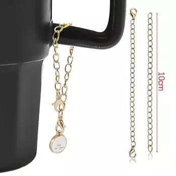 Брелок с английскими буквами и карабином - милый аксессуар для рюкзака и подвеска для ювелирных изделий chain-1g золотой