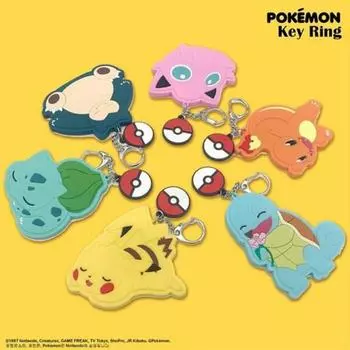 Брелок с большим зеркалом Pokemon, 1 шт., популярные корейские игрушки для малышей