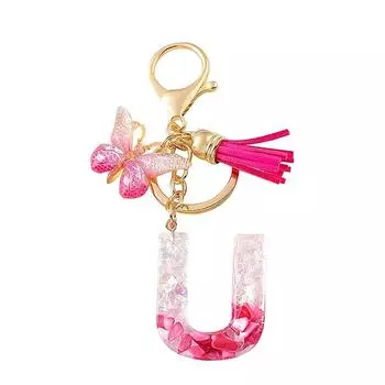 Брелок с буквами AZ, металлический держатель, подвеска, брелок для ключей для женщин, автомобильный брелок, простая буква, имя, брелок, подарок на вечеринку, ювелирные изделия