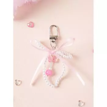 Брелок с бусинами из ленты Daiso