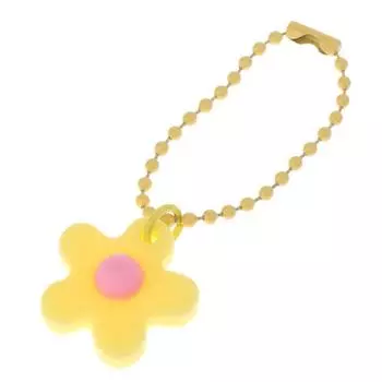 Брелок с цветком подсолнуха, женский автомобильный ключ, аксессуары, рюкзак, подвеска, орнамент жёлтый