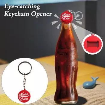 Брелок с дизайном Cola, открывалка для бутылок, многофункциональный устойчивый к коррозии брелок для ключей, открывалка для пива, брелок-брелок, аксессуары для повседневного ношения A