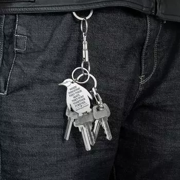 Брелок с гравировкой «Ты мой пингвин» из зеркально-полированной нержавеющей стали, устойчивый к ржавчине, эмоциональный дизайн, подарок для пары Penguin