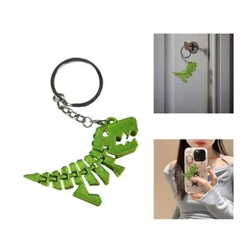 Брелок с изображением динозавра, напечатанный на 3D-принтере, универсальный брелок с изображением динозавра, подвеска-шарм, подходящий для домашнего или офисного декора 2
