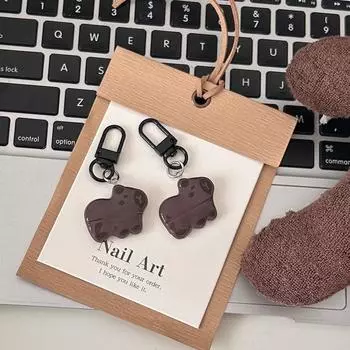 Брелок с изображением капибары из мультфильма, симпатичный брелок с капибарами, держатель для ключей, аксессуары, милая подвеска на сумку для парных подарков света кофе