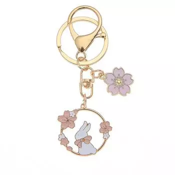 Брелок с изображением кролика Сакуры, подвеска в виде кота, брелок для рюкзака, подвески для лучшего друга C