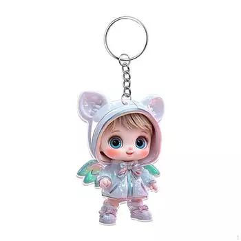 Брелок с изображением младенца-ангела из мультфильма, кулон, украшение на рюкзак, автомобильные аксессуары, милый брелок для автомобиля
