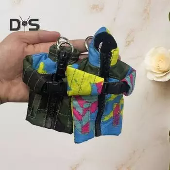 Брелок с капюшоном, держите ключи в тепле, мини-куртка с пуховиком, брелок с застежкой-молнией, легкий брелок-подвеска, праздничный подарок армия зеленый