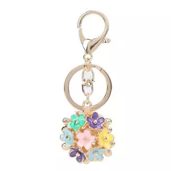 Брелок с крючком для ключей Маленькая ромашка для рюкзака, сумки, кошелька, салона автомобиля, декора, красочный разноцветный