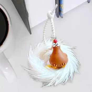 Брелок с курицей, очаровательное животное для сумки, подарки на год, вечеринка, пользу