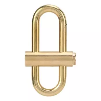 Брелок с латунным замком, маленький овальный скользящий замок, защелка, пряжка, карабин, держатель для ключей