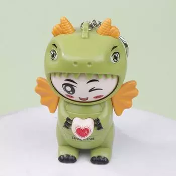 Брелок с меняющимся лицом, креативный брелок в виде животного, декоративный рюкзак, подвеска в виде мультяшного динозавра, кукла, кошельки, аксессуары для сумок