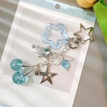 Брелок с метеором и бриллиантами, брелок с бусинами, подвеска для рюкзака, шарм, цепочка для телефона, декоративные аксессуары