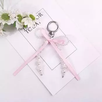 Брелок с милым жемчугом и бантом, подвесной орнамент, рюкзак, сумка, подвеска-подвеска для женщин и девочек, креативные ювелирные изделия, подарки as the picture