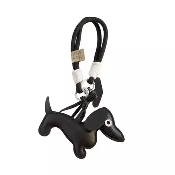 Брелок с мини-животными, подвесное украшение из искусственной кожи, автомобильный ключ, аксессуары для рюкзака, сумки, подвеска чёрный