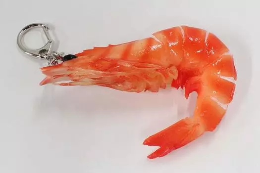 Брелок с образцами еды (праздничные креветки)