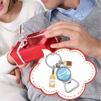 Брелок с открывалкой для бутылок, подарок на день отца, креативный автомобильный брелок для ключей, сумка для папы, подвеска, металл Style A