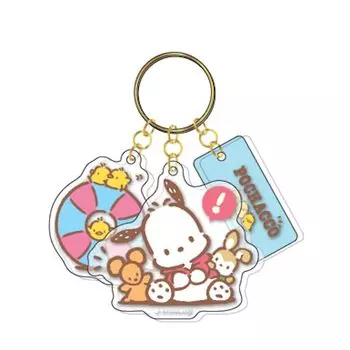 Брелок с персонажами Sanrio, акриловый, ретро, персонажи Sanrio Pochacco S8348219 [Sunstar Stationery]