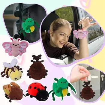 Брелок с плюшевой игрушкой серии Insect, креативный декоративный брелок-подвеска One Size коричневый