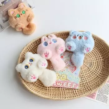 Брелок с плюшевым котом из мультфильма, милая мягкая плюшевая кукла, брелок для детей, игрушки, кавайная сумка, подвесной аксессуар, подарки кофейный